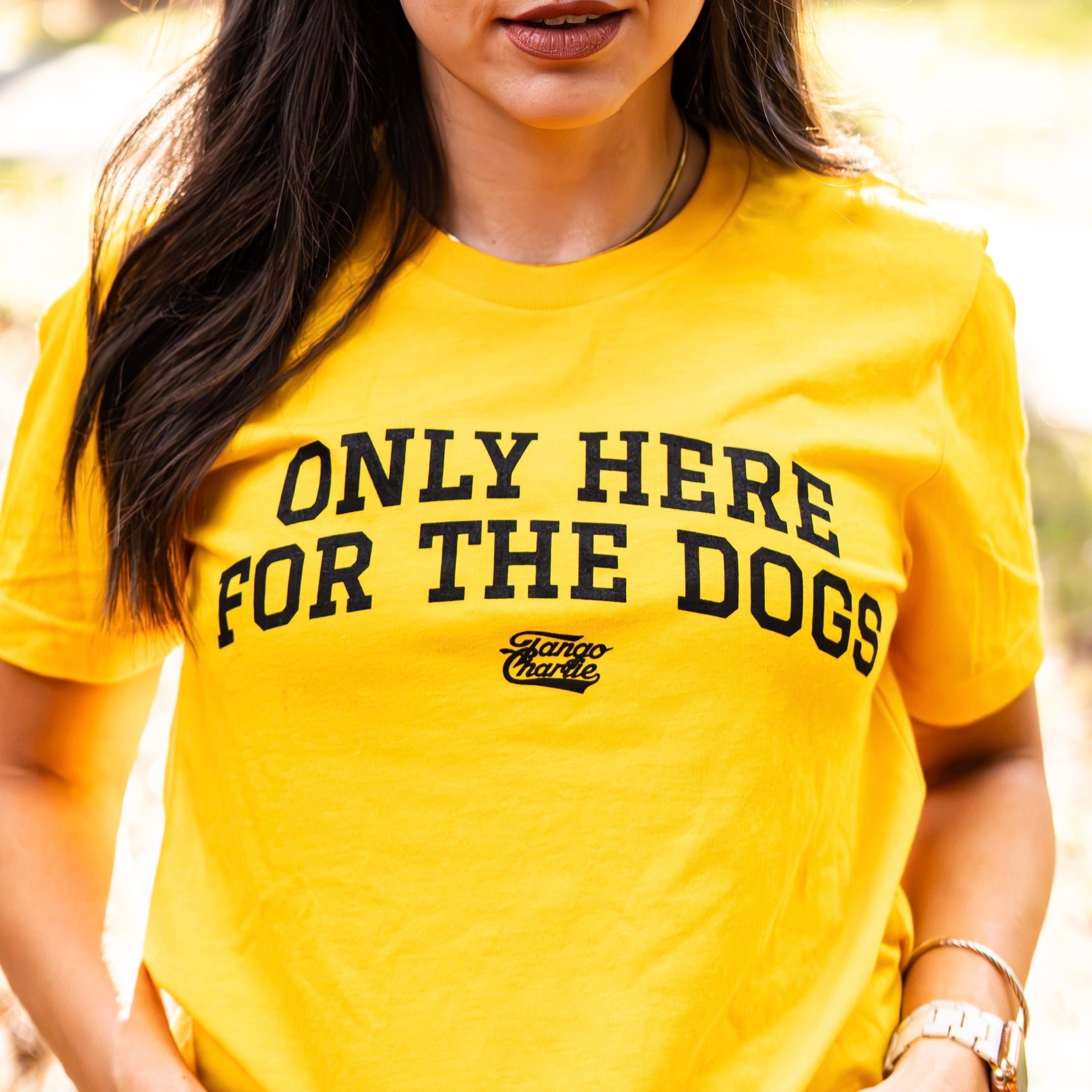 Only Here For The Dogs - tee