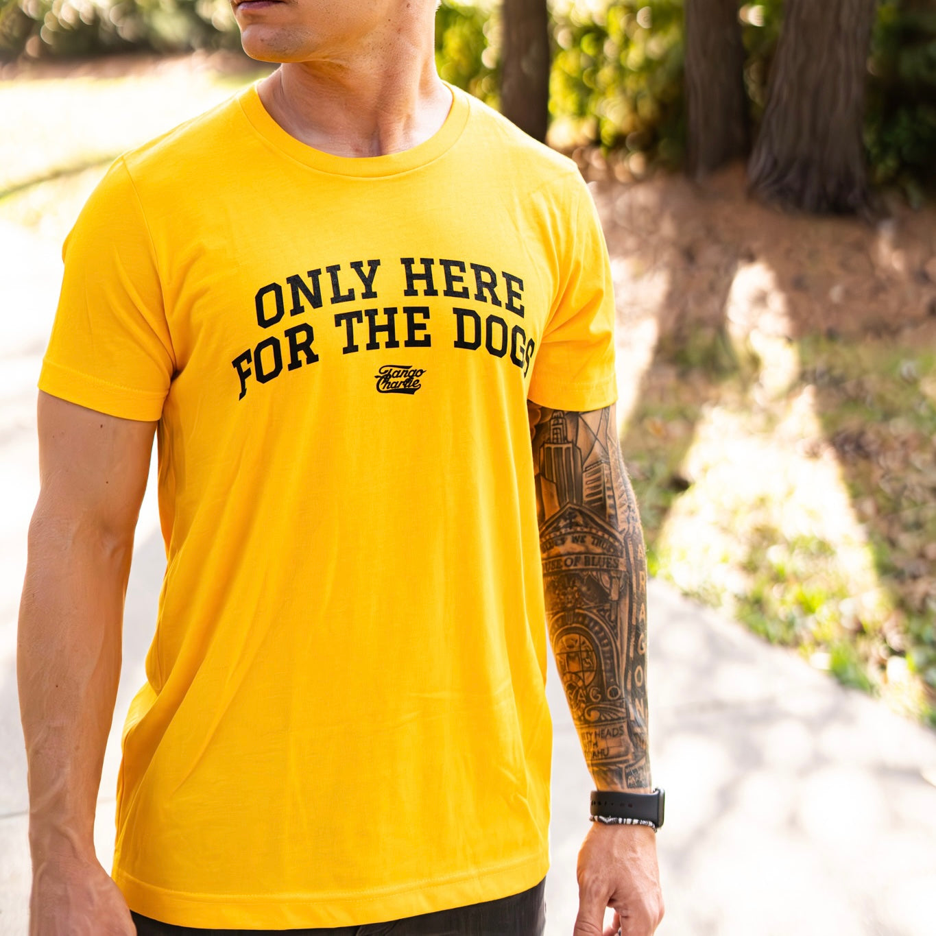 Only Here For The Dogs - tee