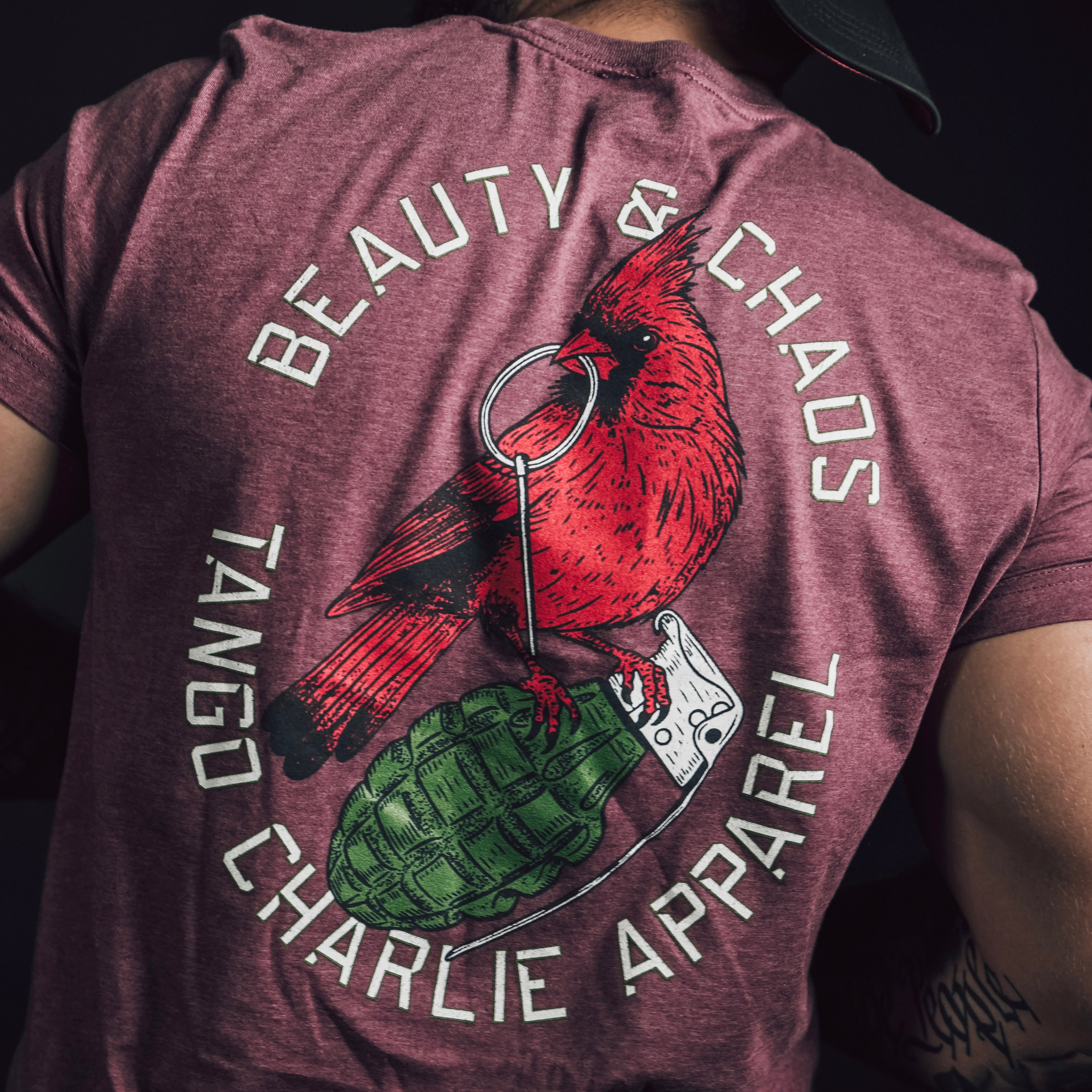 "Beauty and Chaos 2.0" - Maroon Tee