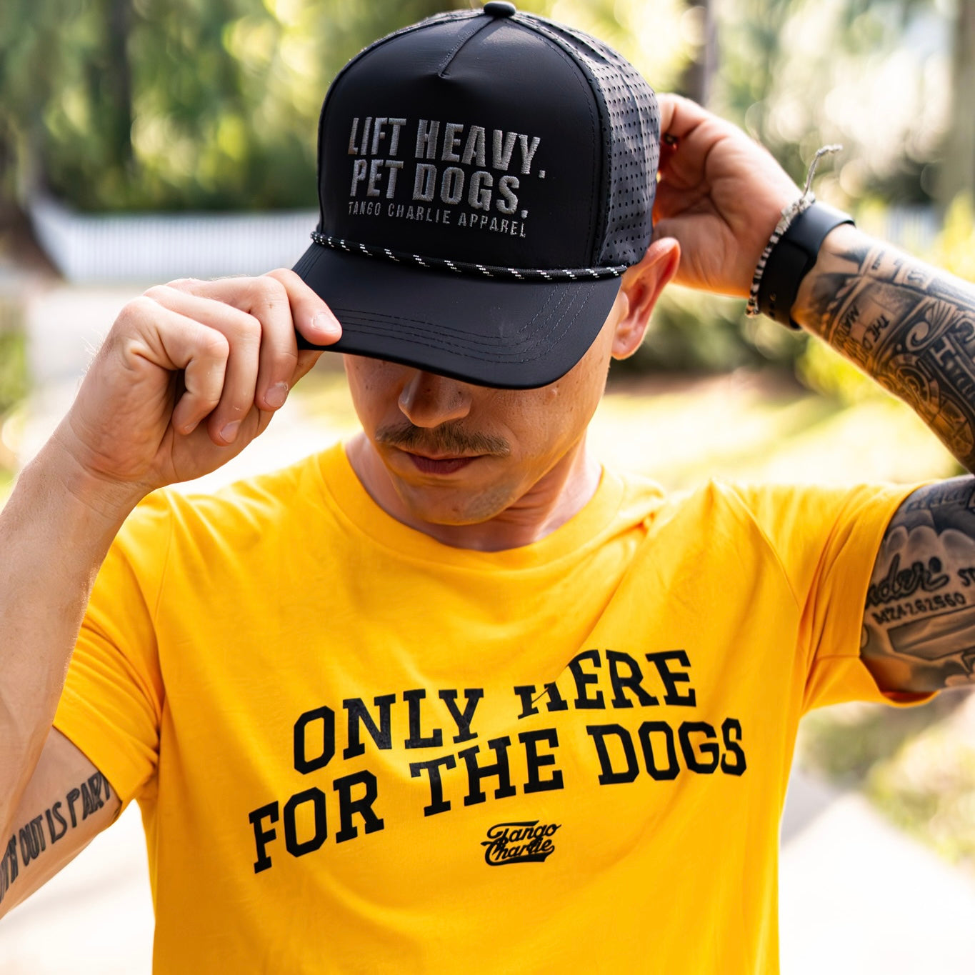 Only Here For The Dogs - tee