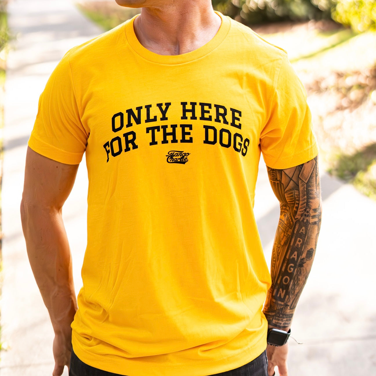 Only Here For The Dogs - tee