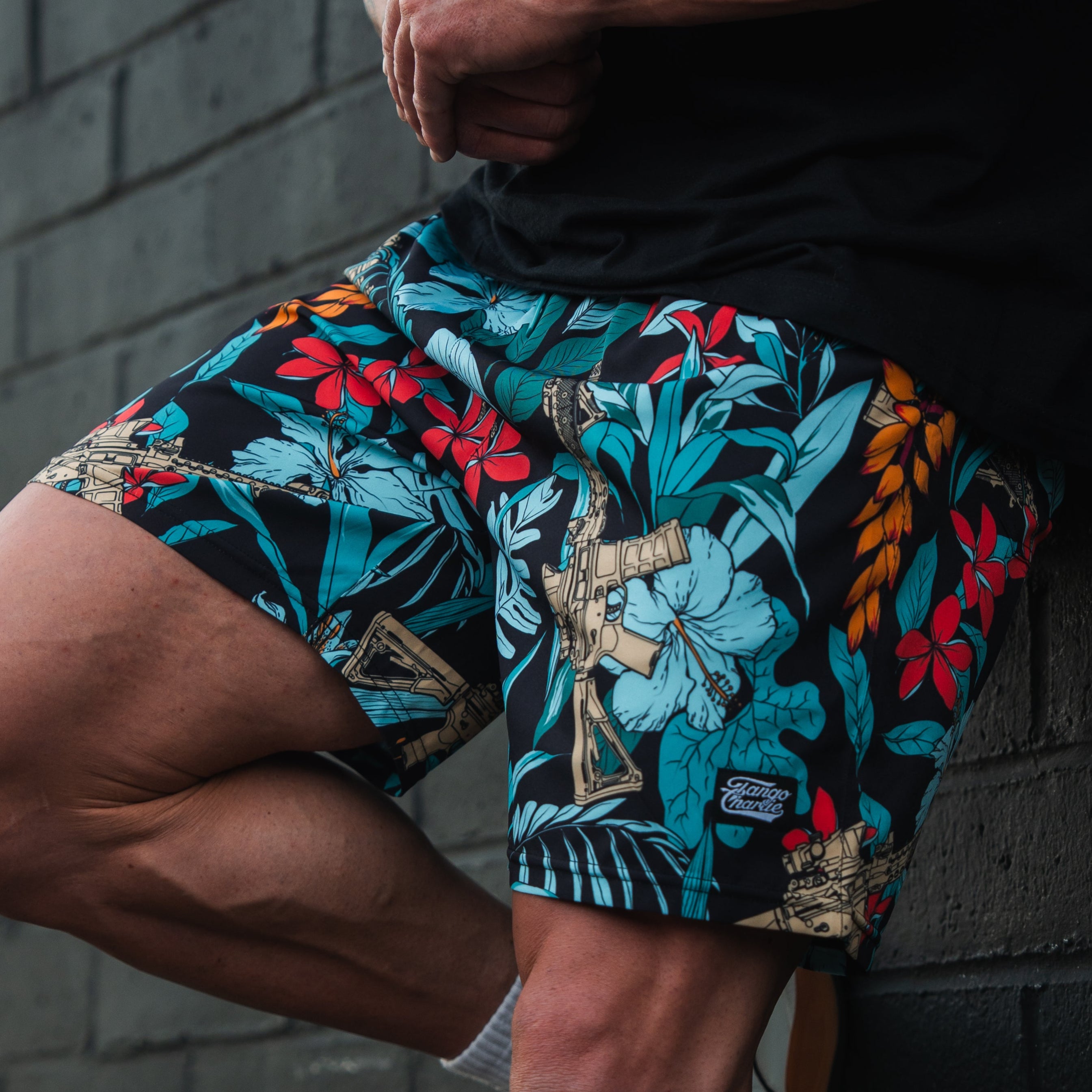 Men's Performance Training Shorts | 5.5"- Tactical Tropic