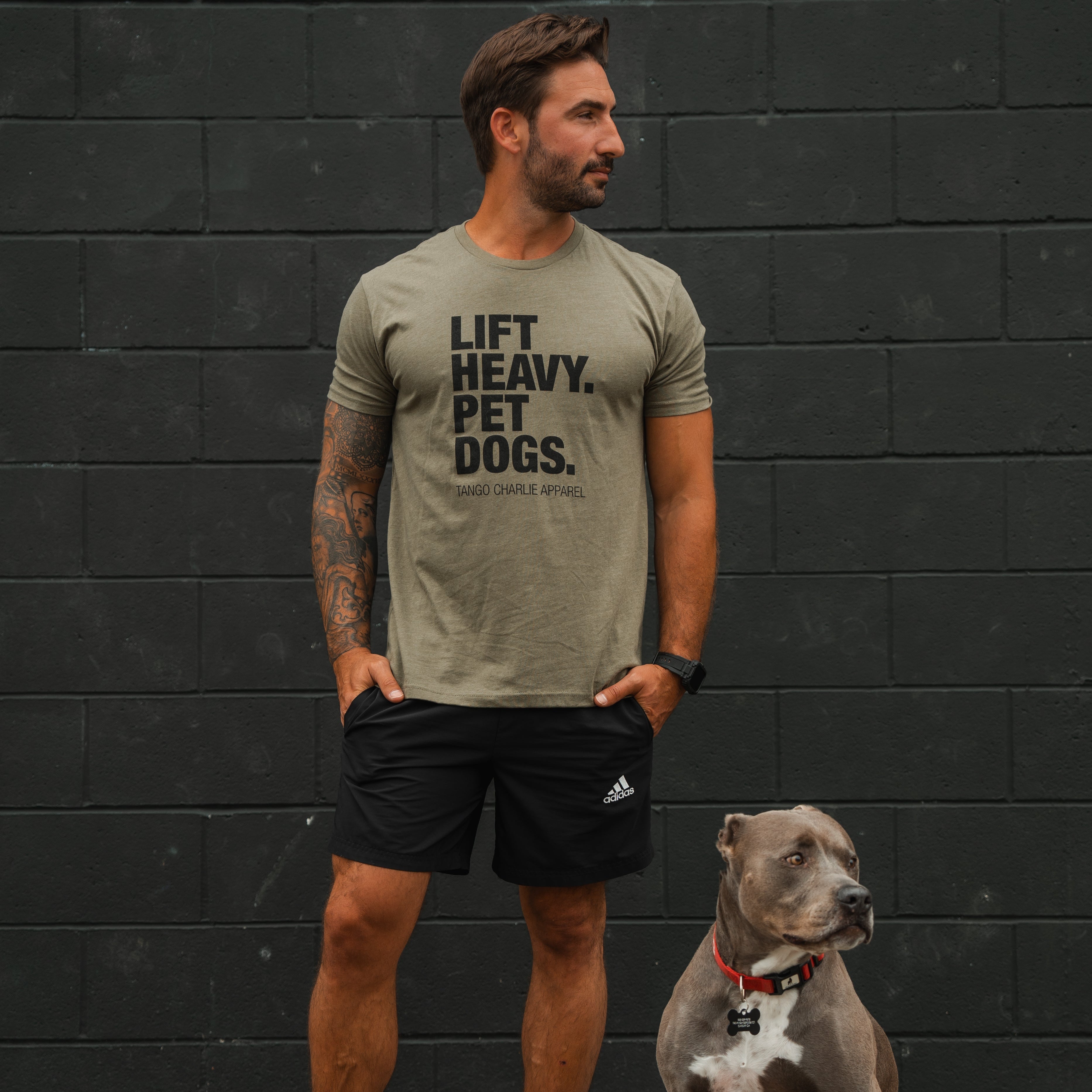 Lift Heavy. Pet Dogs. - Tee